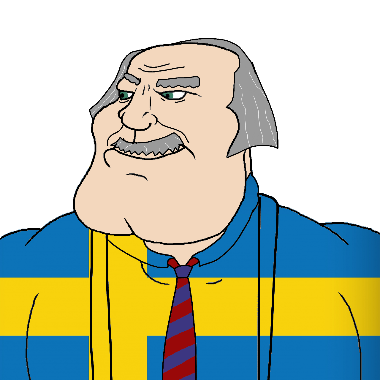 meximutt, mexiaryan, 1soyjak, bald, black eyes, buff, closed mouth, doctorcoomer, gray hair, looking to the left