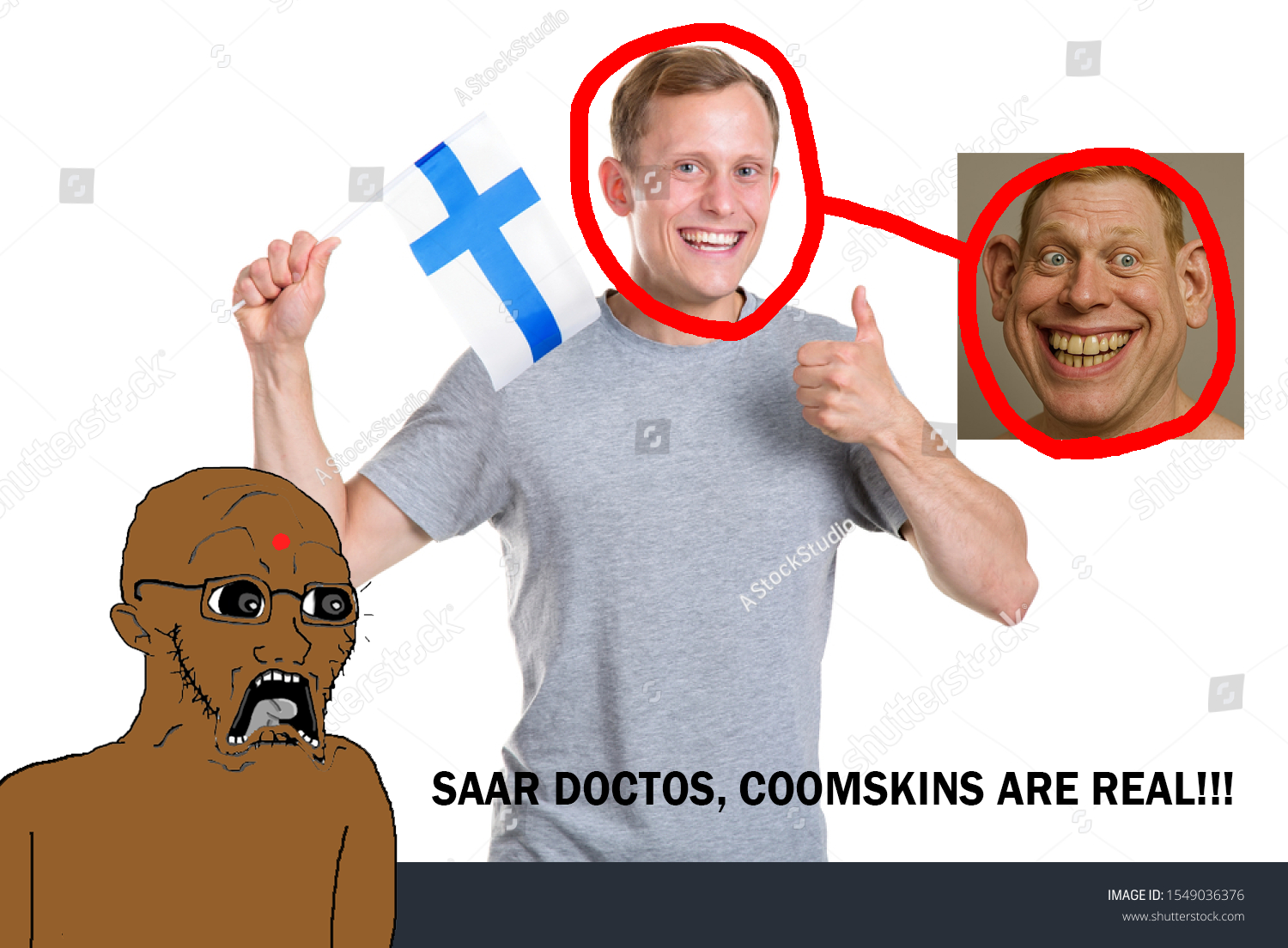 sheeeit, timmy, soyak, doctos, doctos, 1soyjak, bald, black eyes, blonde hair, blue eyes