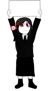 Nazitan holding sign.png