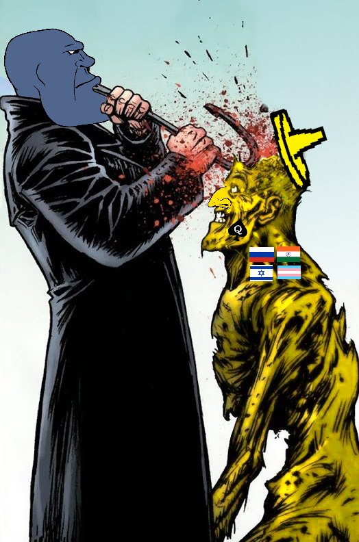 meximutt, mexiaryan, 1soyjak, admin, administrator, bald, blood, blue skin, closed mouth, crowbar