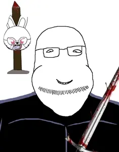 black noir, doughjak, leebitjak, sourdough, 2soyjaks, ack, animal, bald, black eyes, black shirt