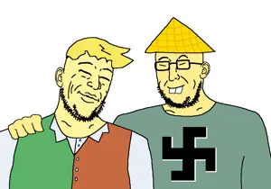 147777 - soybooru.com - 2soyjaks best_buds donald_trump ear epstein epsteinjak glasses hands jeffrey_epstein norwegian nuvariant smile soyjak stubble template trios_&_duos uncolored_skin.png