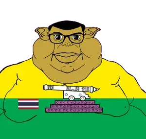 brandon, branigger, 1soyjak, brown skin, cannon, closed mouth, ear, fat, flag, glasses