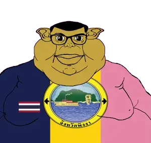 brandon, branigger, 1soyjak, brown skin, closed mouth, dredge, ear, fat, flag, glasses