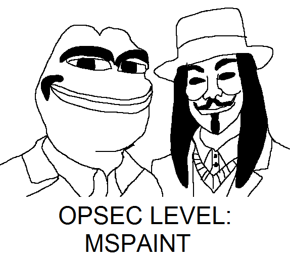 opsec demon, pepe, opsec level, amphibian, animal, arial, big lips, clothes, english text, hacker