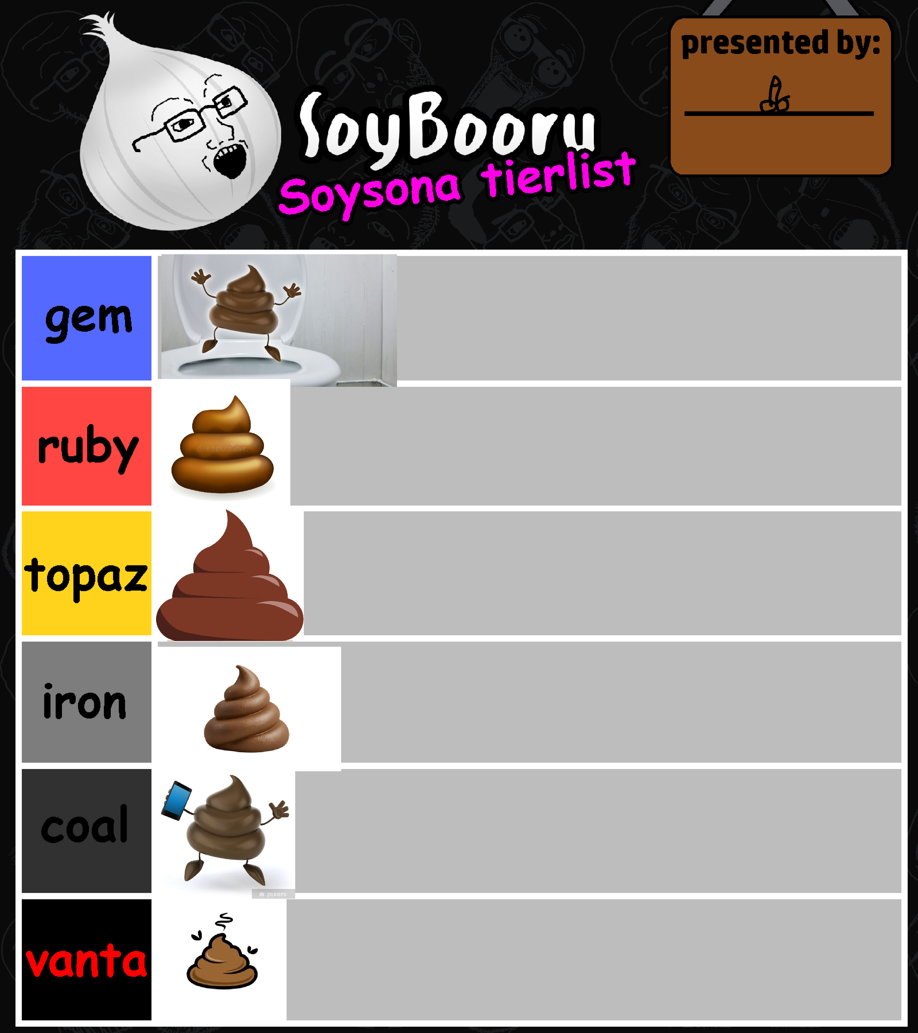 cobson, feraljak, kuzjak, markiplier soyjak, soyak, the soybooru logo, bald, black eyes, drawn background, full body