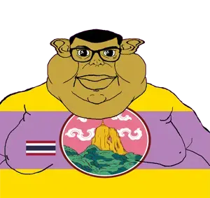 brandon, branigger, 1soyjak, brown skin, closed mouth, cloud, ear, fat, flag, forest