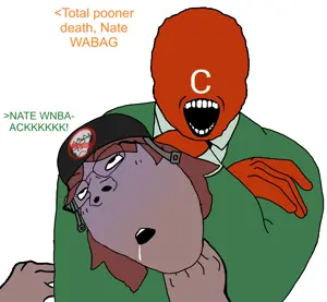 2815 - nophonobooru.com - ack acking bernd black_eyes celt celtic choke choke_hold chokehold choking crazed crazy drool english_text female female_gapejak foid foidjak foidjaks front_view glasses green_suit hair ha.png