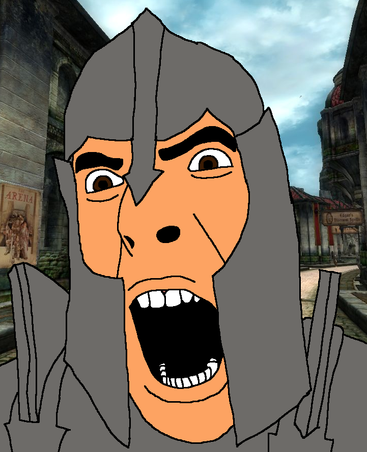 cobson, oblivion, angry, armor, brown eyes, clothes, hat, helmet, imperial (the elder scrolls), imperial legion