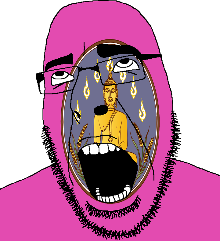 cobson, 1soyjak, ahegao, angry, arm, bald, buddha, bushy eyebrows, closed eyes, closed mouth