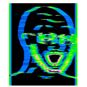 soyak, soyak (crazed), 1soyjak, 2d tremble, 3dgifmaker, animated, bald, colorful, colors, crazed