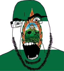 cobson, 1soyjak, angry, bald, bushy eyebrows, cloud, diamond, flag, gem, glasses