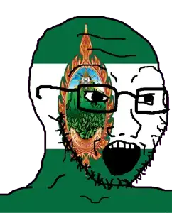 soyak, 1soyjak, bald, cloud, diamond, flag, gem, glasses, looking to the right, mountain