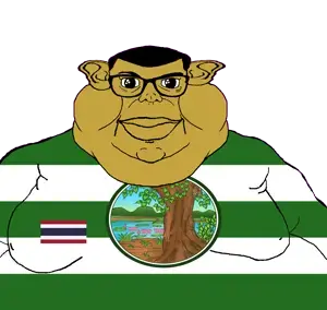 brandon, branigger, 1soyjak, brown skin, closed mouth, ear, fat, flag, flower, glasses