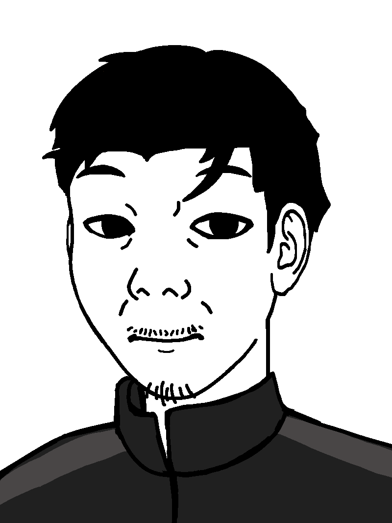 kuzjak, temuchan, temukun, femjak, moidjaks, 1soyjak, black eyes, closed mouth, clothes, ear