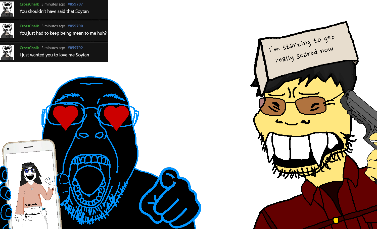Context: BBC_GHAST keeps seeing me as Soytan.