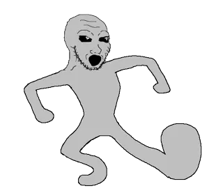 soyak, alien, animated, clean dance, dance, full body, gray skin, grey alien, open mouth, soyjak