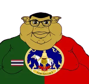brandon, branigger, 1soyjak, animal, brown skin, building, closed mouth, ear, fat, flag
