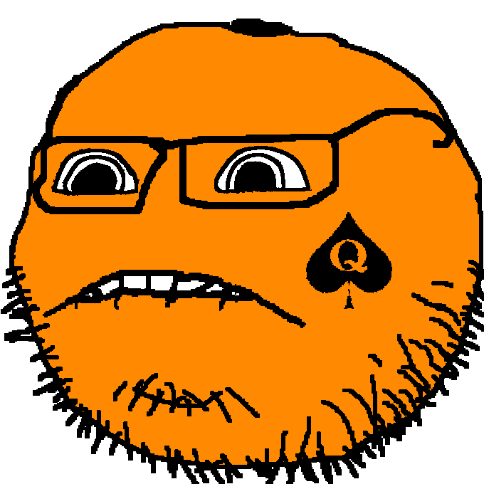 cobson, oranjak, hornyson, spadeson, biting lip, chin, glasses, horny, orange eyes, orange skin