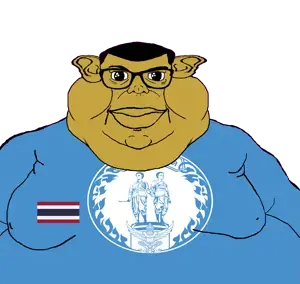 brandon, branigger, 1soyjak, animal, brown skin, closed mouth, ear, fat, flag, full body