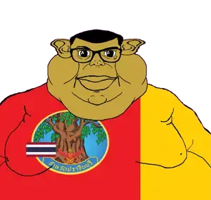 brandon, branigger, 1soyjak, animal, bodhi tree, brown skin, buddhism, closed mouth, ear, fat