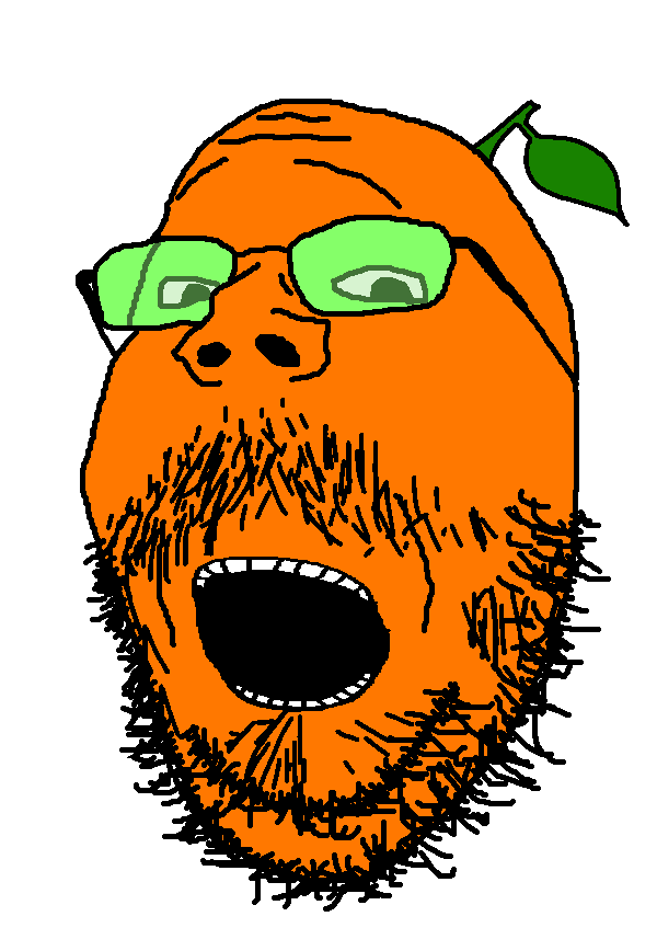 gapejak, mustached gapejak, beard, eyebrows, forehead lines, glasses, green glasses, head only, leaf, looking at you