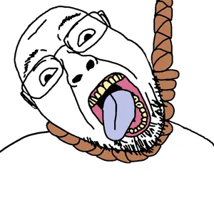 bernd, hanging troonjak, troonjak, 1soyjak, ack, aliased, bald, eyebrows, fixed, front view