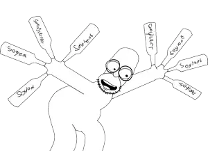 homer simpson, idrankthismuch, unknown, 1soyjak, bald, belly, black eyes, bottles, drink, fat