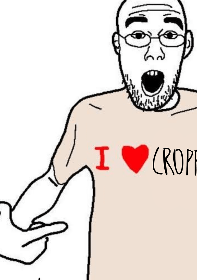 shirtjak, 1soyjak, bald, black eyes, brapped comment section☣️☣️☣️ do not enter☣️☣️☣️, cropped, front view, gape, glasses, half body