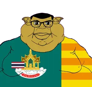 brandon, branigger, 1soyjak, brown skin, building, castle, closed mouth, ear, fat, flag