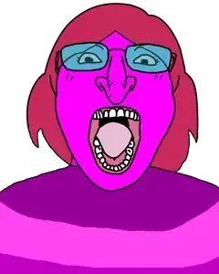 256109 - soybooru.com - 1soyjak 59_percent bernd black_eyes blush bridget female female_gapejak femjak front_view gapejak glasses hair half_body long_hair looking_at_you open_eyes open_mouth pink_tongue portrait pu.png