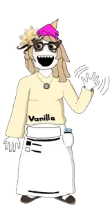 282748 - soybooru.com - blonde_hair brown_eyes food front_view full_body glasses hair long_hair looking_at_you nintendo nintendo_switch no_beard open_eyes open_mouth pudding skinny smile soylent_(vanilla) soytan.png