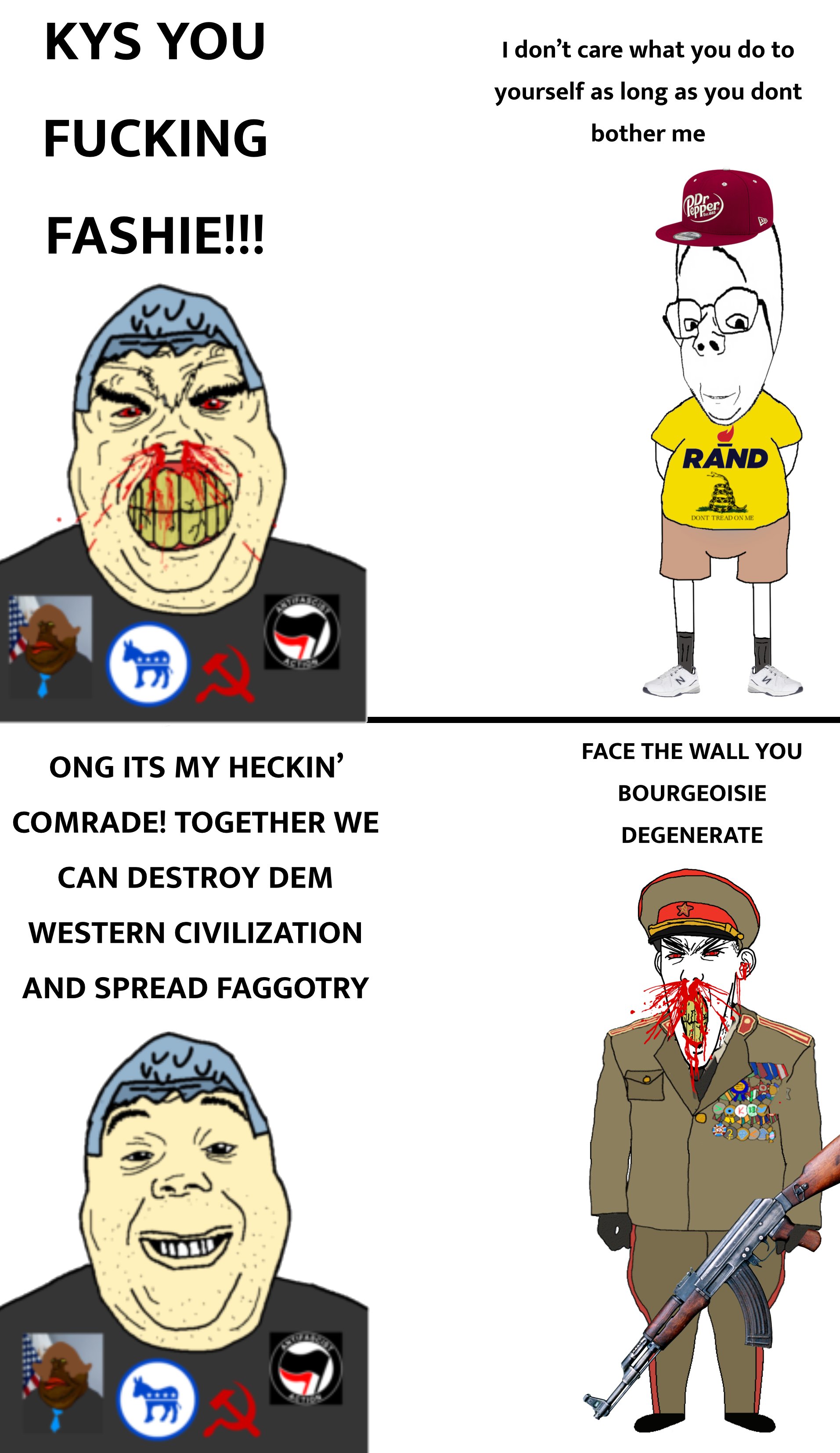 alicia, gapejak, kuzjak, rand, angry, closed mouth, glasses, happy, hypocrite, libertarian