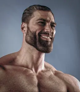 959 - beard blue_background color colored hair muscles smile smiling topless variant_gigachad.jpg