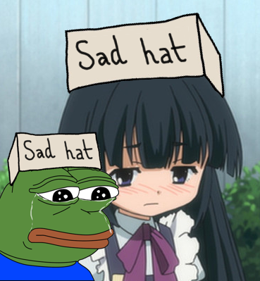 pepe, amphibian, animal, anime, anime girl, black eyes, black hair, blue eyes, blush lines, bush