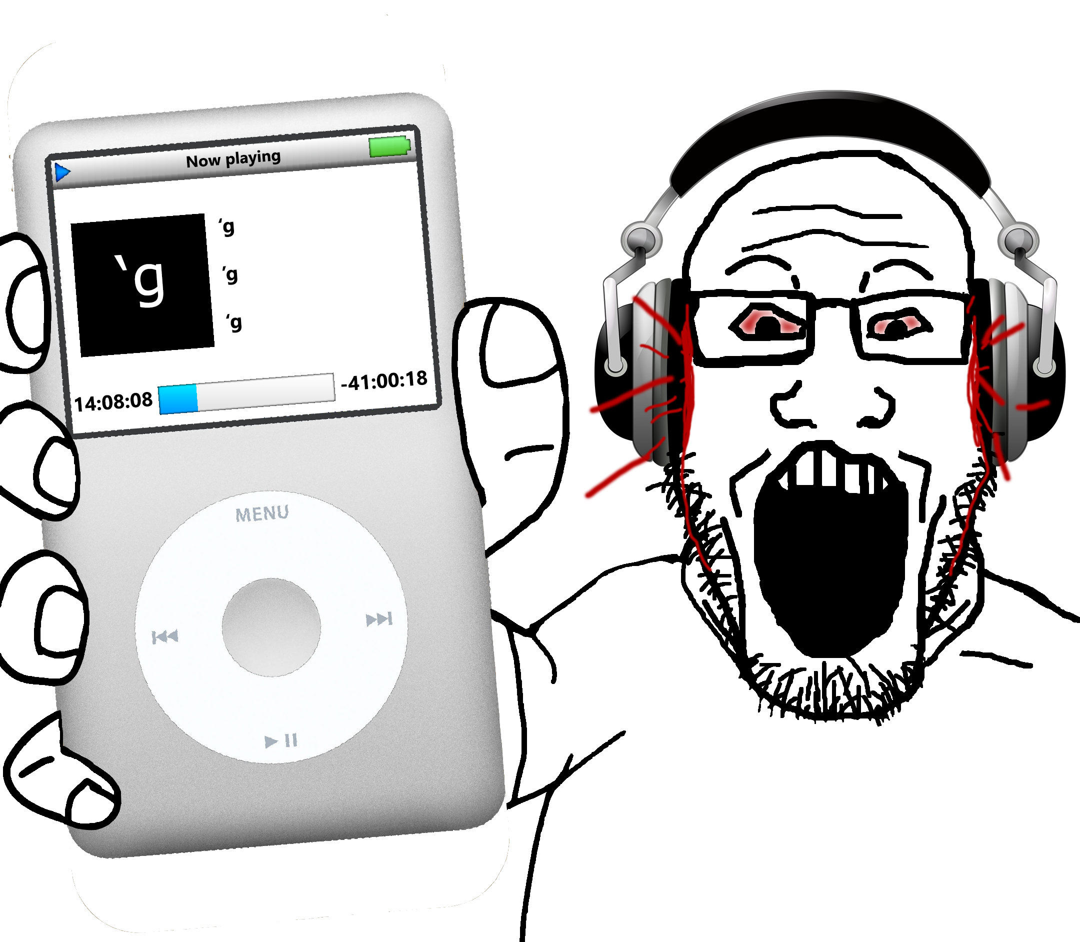 markiplier soyjak, phoneplier vertical, 'g, 1soyjak, apple (company), arm, bald, black eyes, blood, blood from ears
