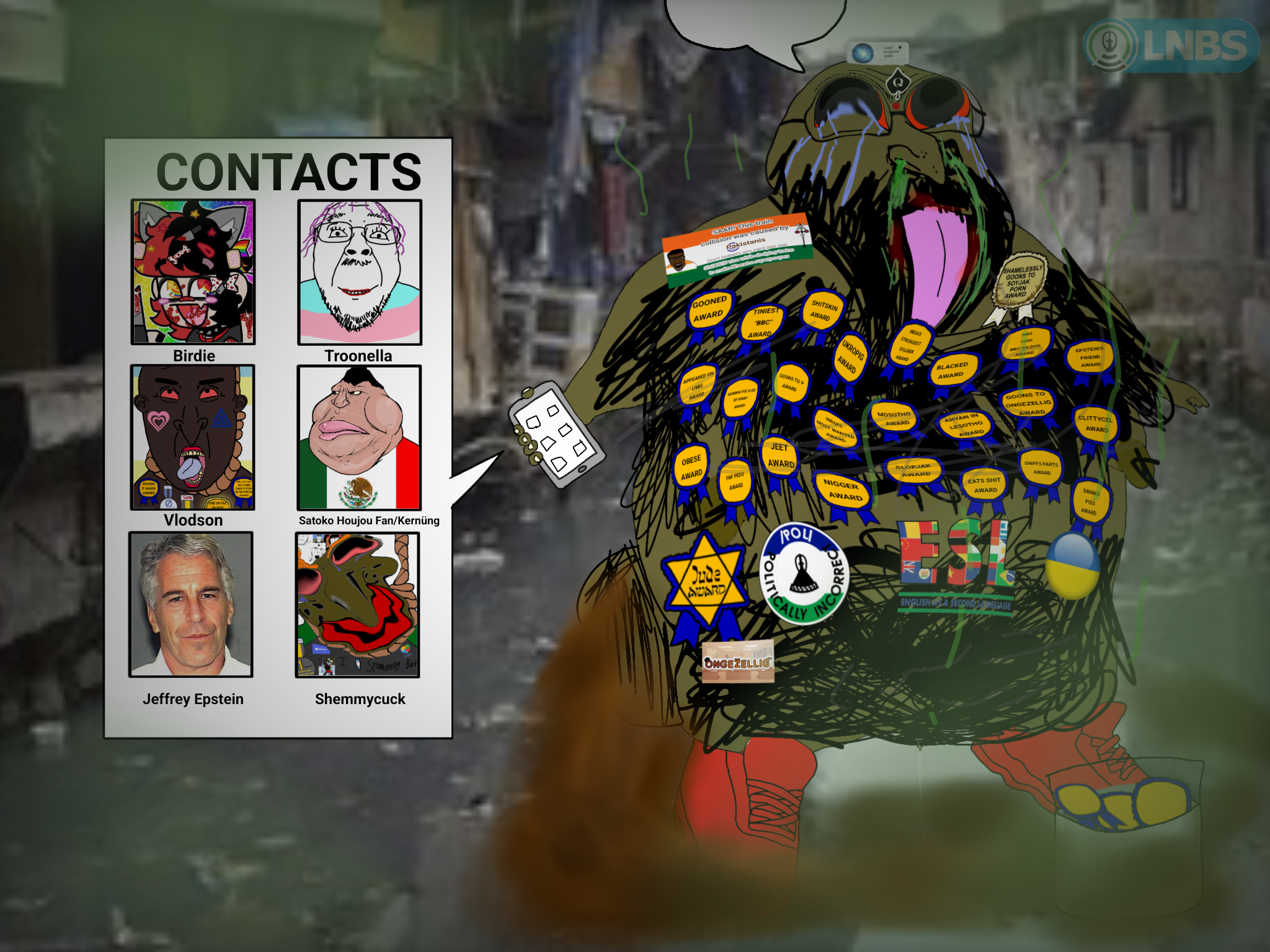 jeffrey epstein, sean, bernd, chudjak, el perro rabioso, jeetmunculus, meximutt, vlodson, el perro chud, jartycuck