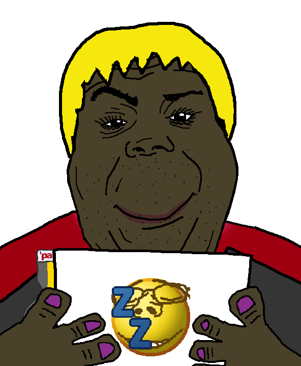 alicia, hunky twink sex machine, hunky twink sex machine, hunk reacts, all soycucks are brown and trans, blonde hair, brown skin, closed mouth, fat, front view