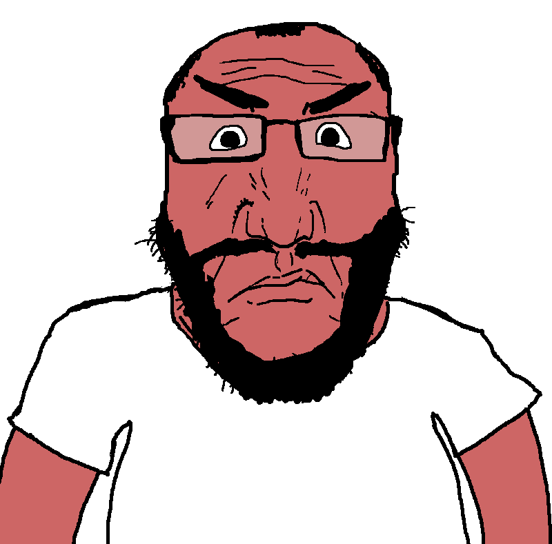 markiplier soyjak, science lover, punisher face, 1soyjak, aliased, angry, arm, balding, beard, black beard