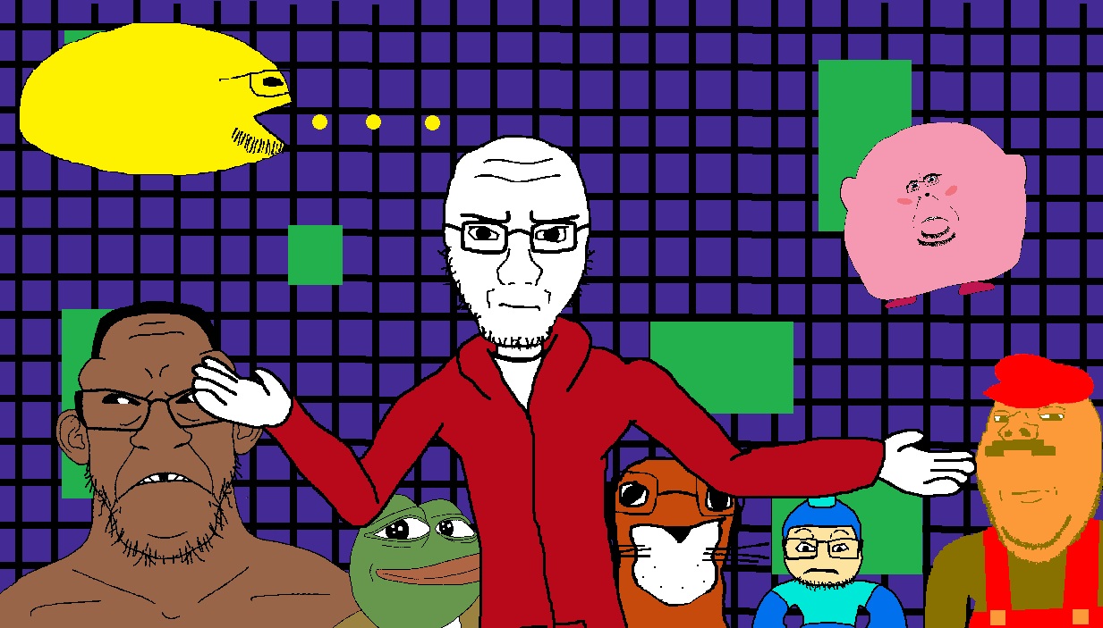 mario, pepe, cobson, dogjak, doughjak, feraljak, gapejak, markiplier soyjak, soyak, blobson
