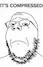 gapejak, 1soyjak, bald, closed mouth, compressed, compression, front view, glasses, half body, jpeg compression