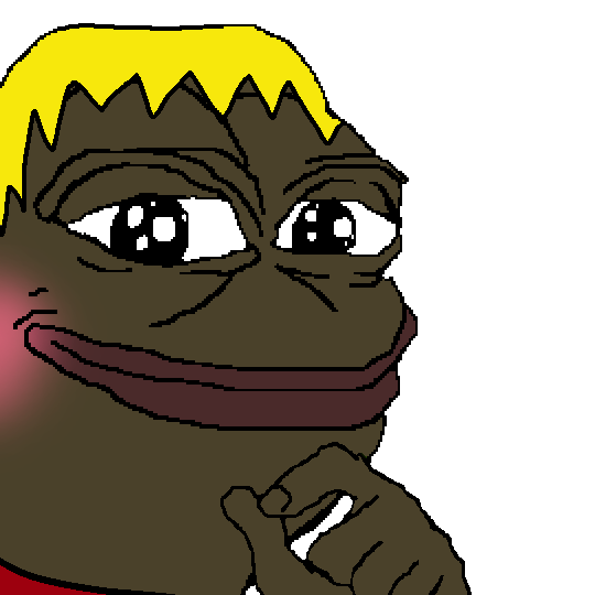 pepe, hunky twink sex machine, 1nas, amphibian, animal, black skin, blonde hair, blush, bowl cut, closed mouth