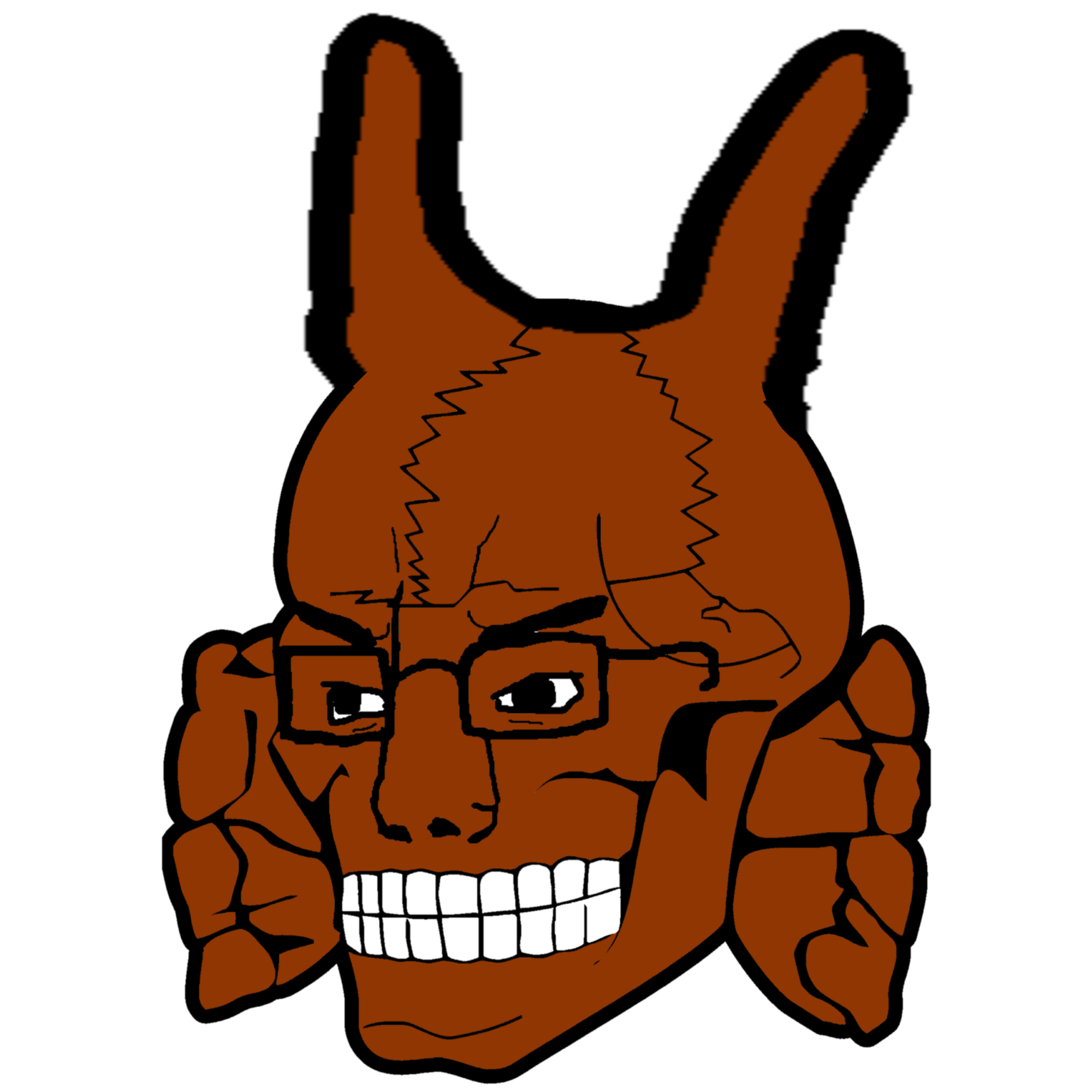 chudjak, feraljak, feralsquirrel, squirreljak, 1soyjak, angry, animal, big ears, black eyes, brown hair