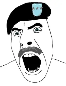 cobson, angry, beret, blue eyes, military, military beret, mustache, open mouth, shepherd (call of duty), soyjak