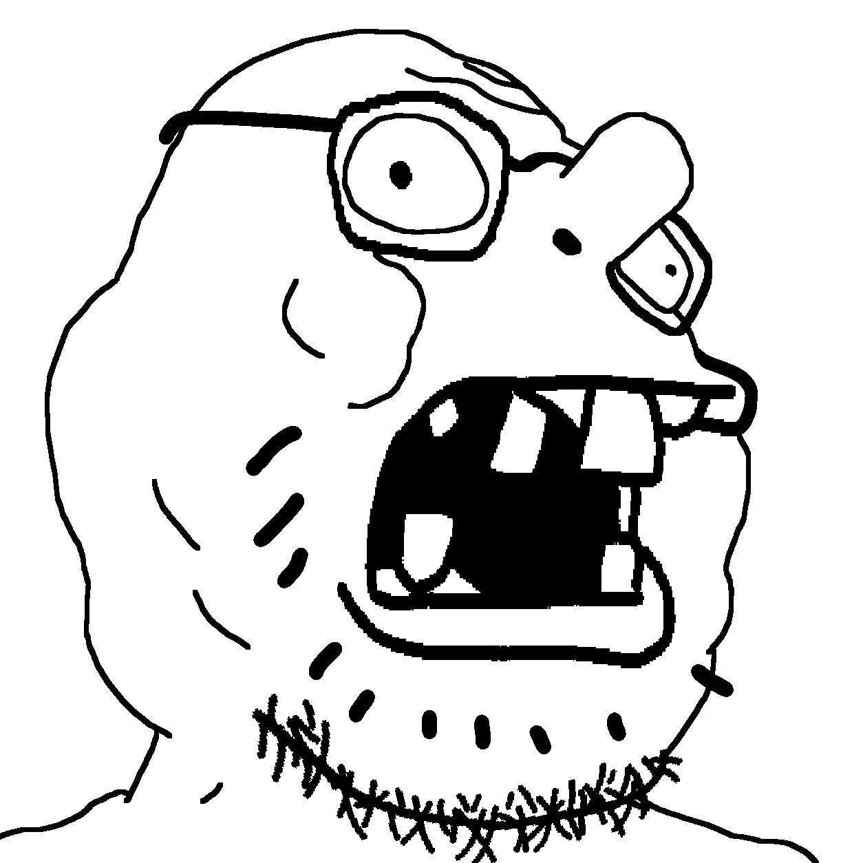 malthus, zombiejak, fusionjaks, useful soys, 1soyjak, bald, big mouth, big nose, black eyes, cheeks