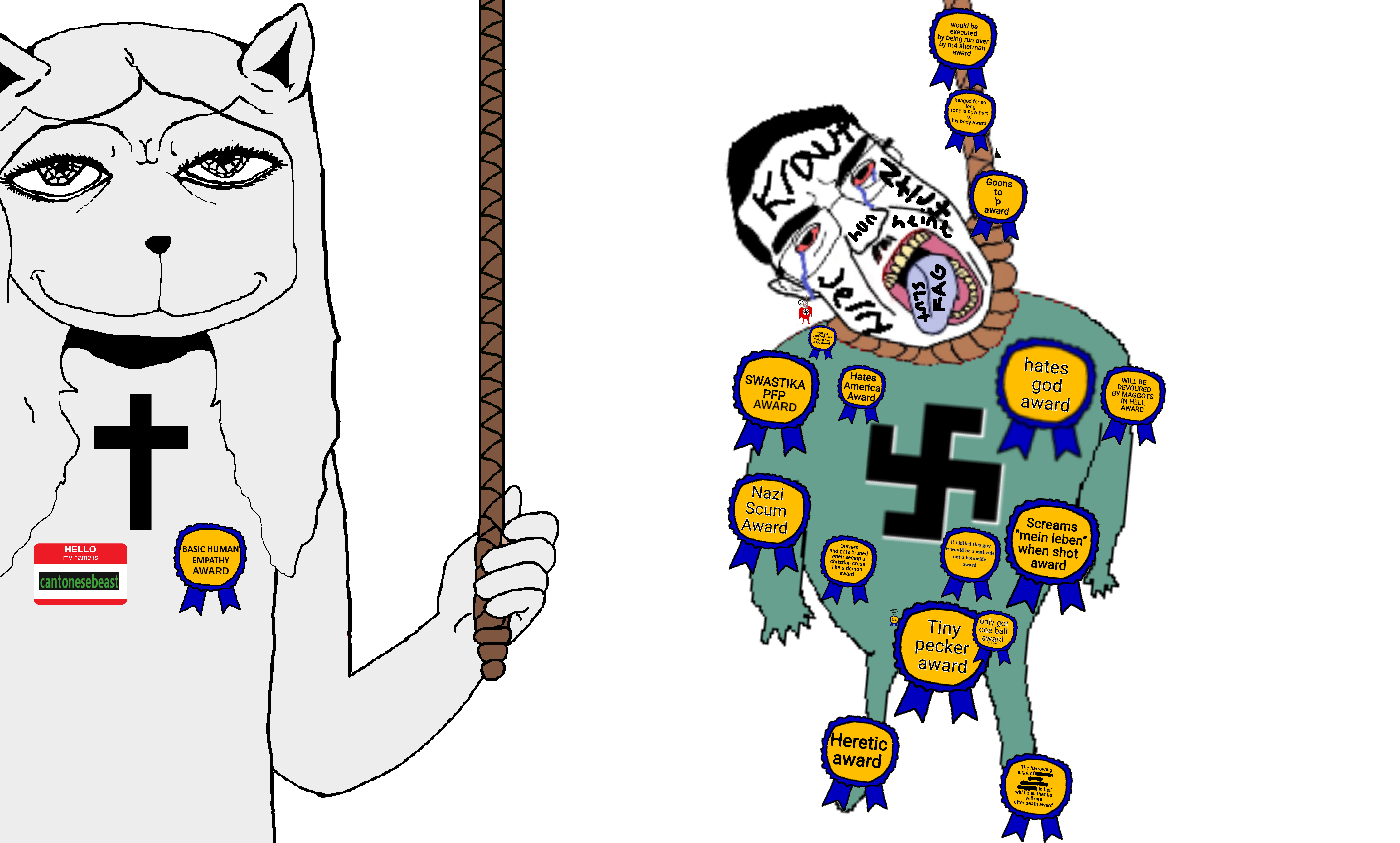 glegle, bernd, chudjak, hanging troonjak, troonjak, 1soyjak, 2soyjaks, ack, animal ears, award