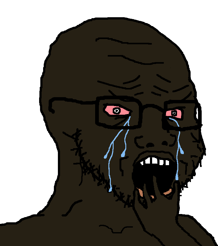 soyak, negro soyak, soyak (crying) 2, bald, big lips, black skin, bloodshot eyes, crying, ear, forehead lines