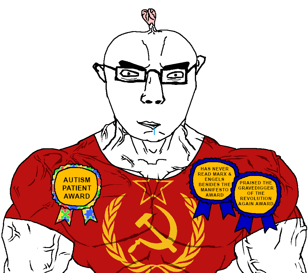chudjak, chudjak front, muscular chud, 1soyjak, autism, award, bald, black eyes, brainlet, buff