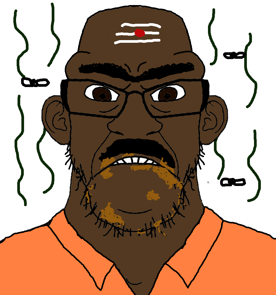 feraljak, kenneth, 1soyjak, angry, bald, bangladesh, black hair, brown eyes, brown skin, front view