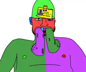 bbc walrus, colorjak, card, color, colorful, dildo, ears, eyes, glasses, half open eyes